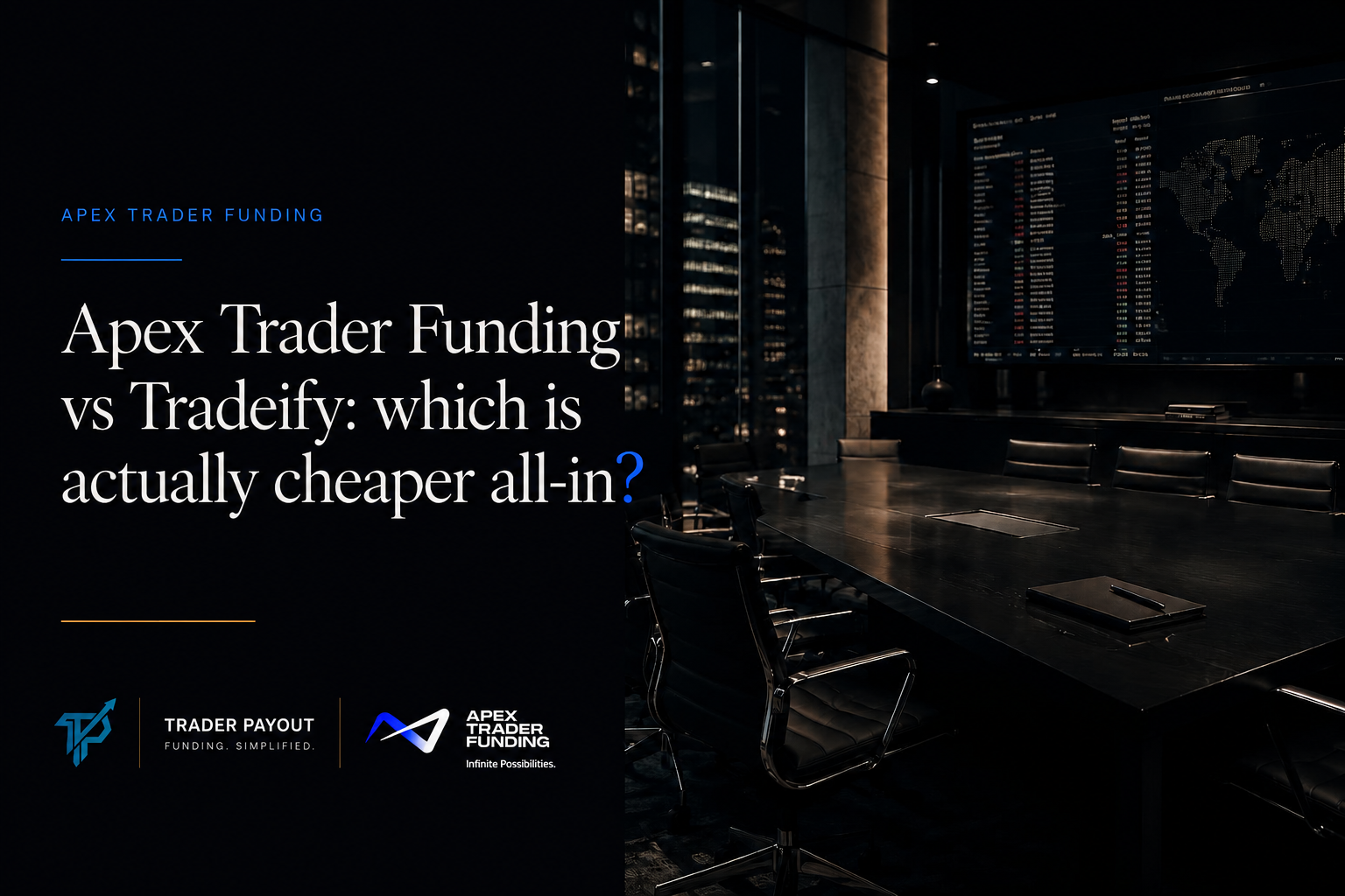 Apex Trader Funding vs Tradeify: Cost Comparison 2026