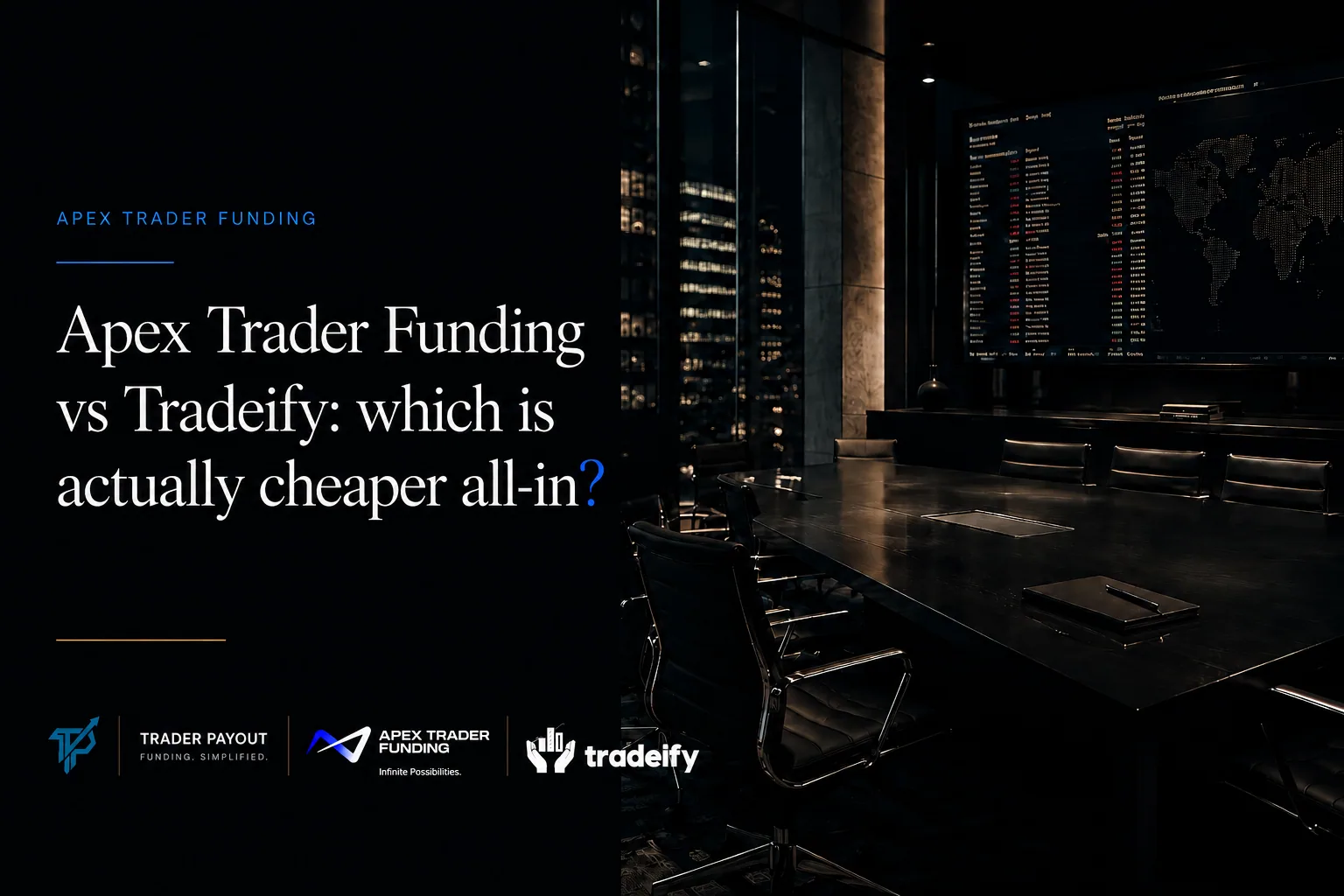 Apex Trader Funding vs Tradeify: Cost Comparison 2026