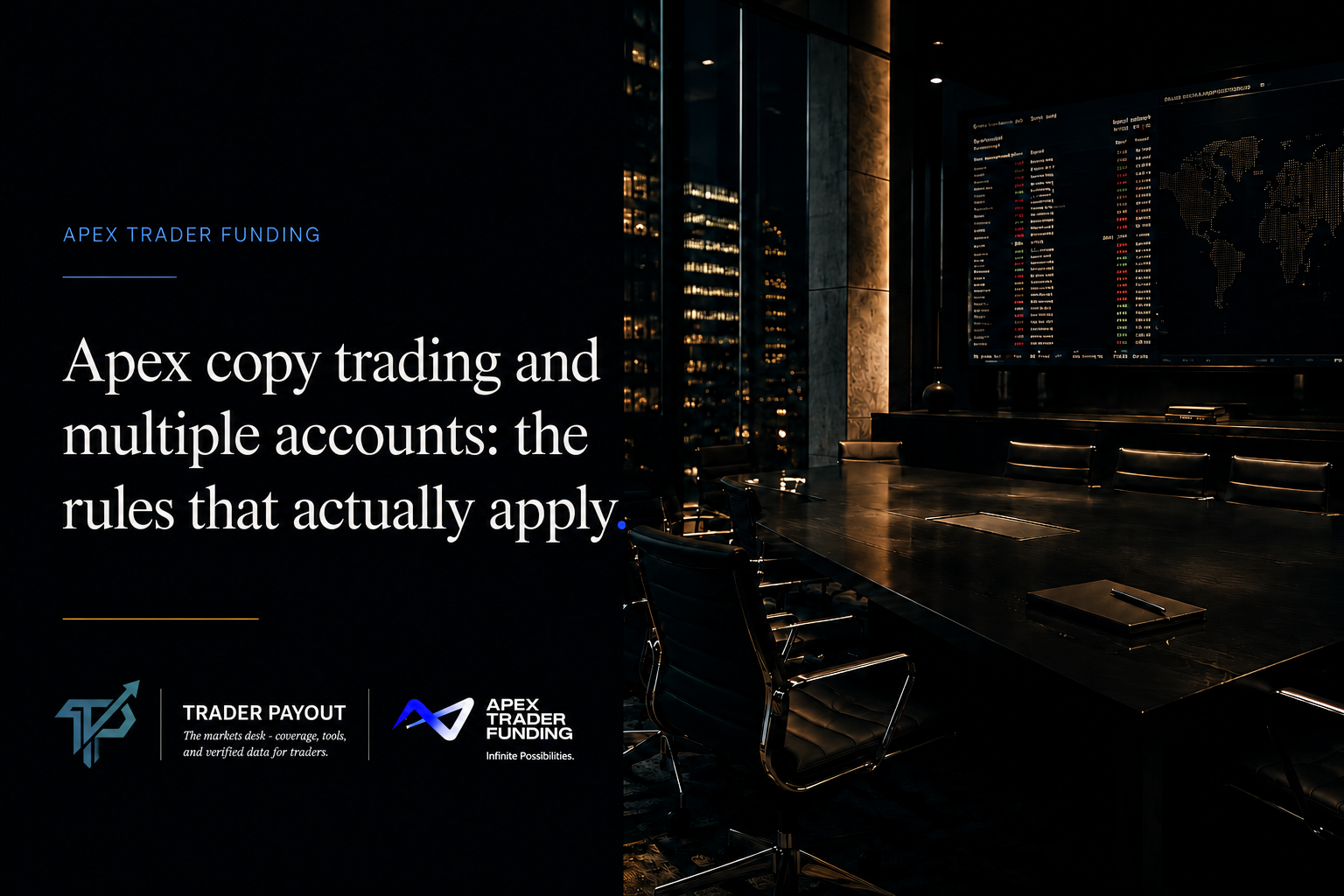 Apex Trader Funding copy trading and multiple accounts rules
