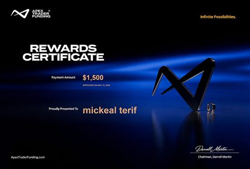 Verified prop firm payout certificate