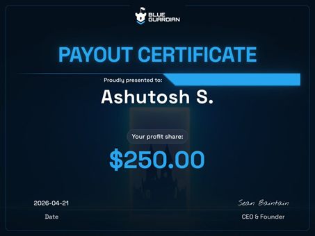 Verified prop firm payout certificate