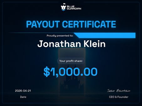Verified prop firm payout certificate