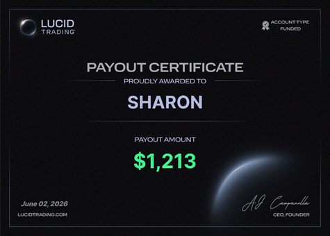 Verified prop firm payout certificate