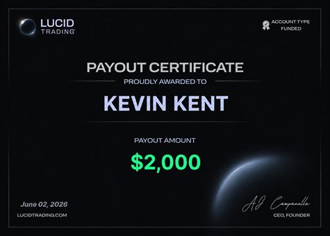 Verified prop firm payout certificate