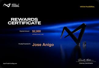 Apex payout certificate
