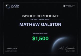 Lucid payout certificate