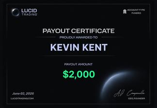 Lucid payout certificate