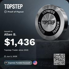 Topstep payout certificate