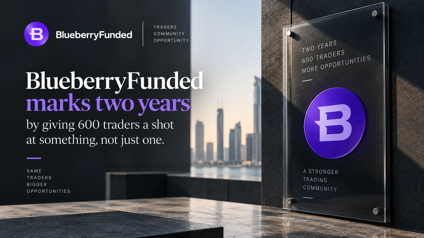 Illustration representing a prop trading firm anniversary competition leaderboard.