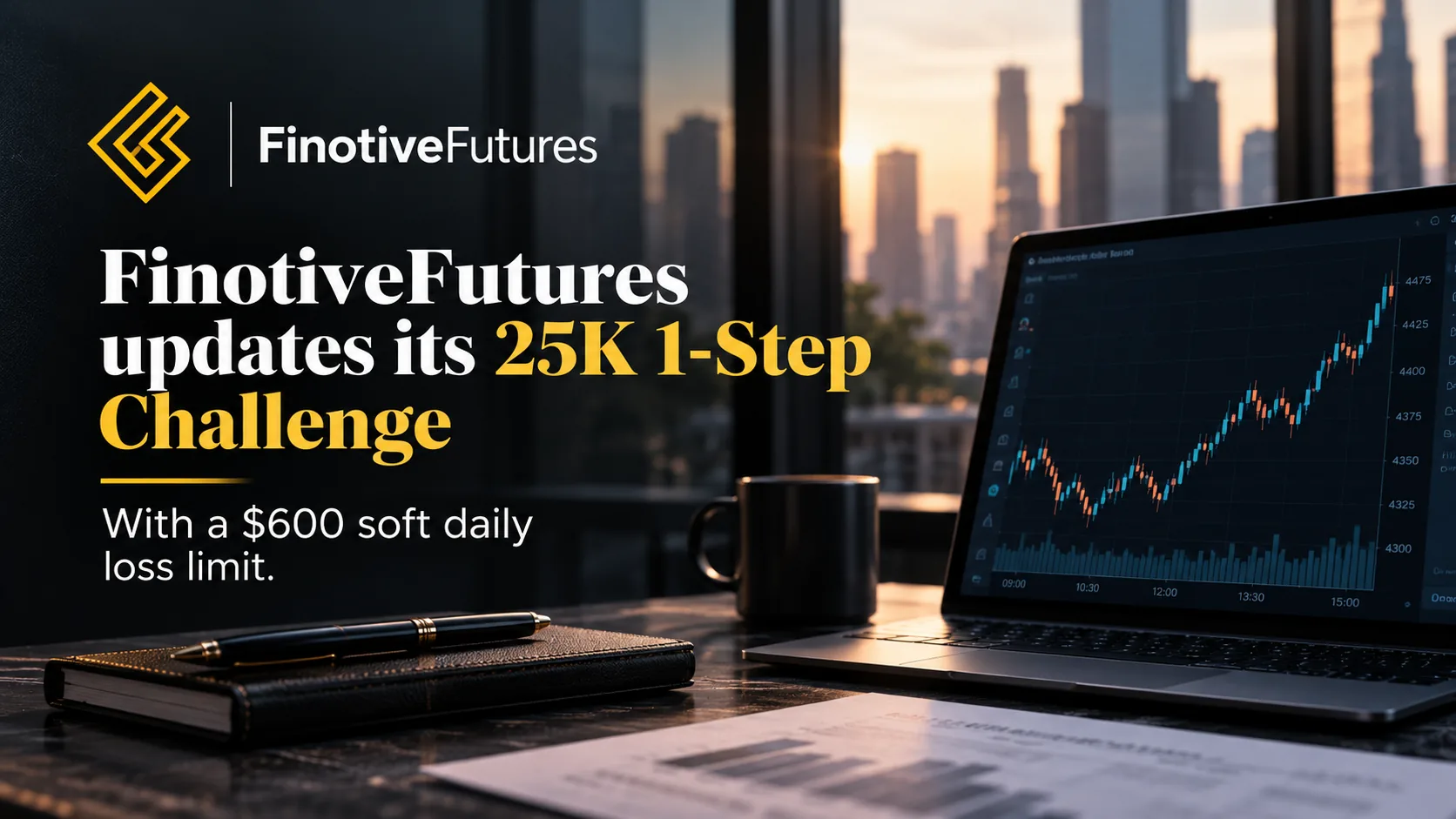 Illustration of a daily loss limit that pauses trading for the day instead of ending an account, representing FinotiveFutures' soft breach rule.