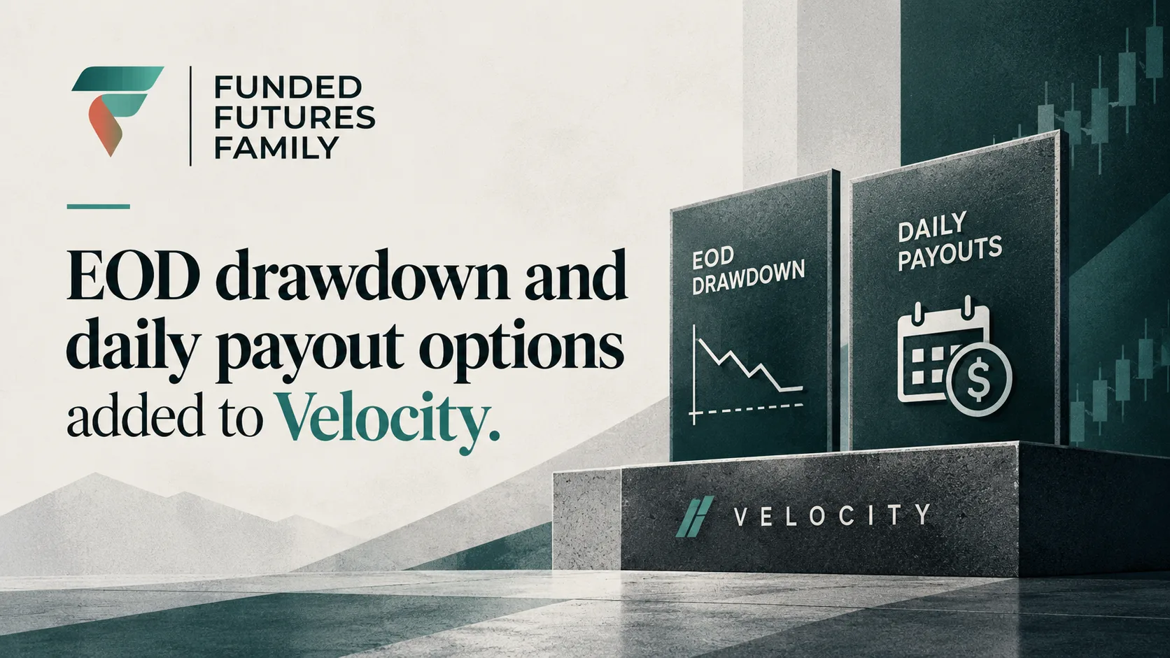 Illustration representing a prop firm's configurable drawdown and payout options.