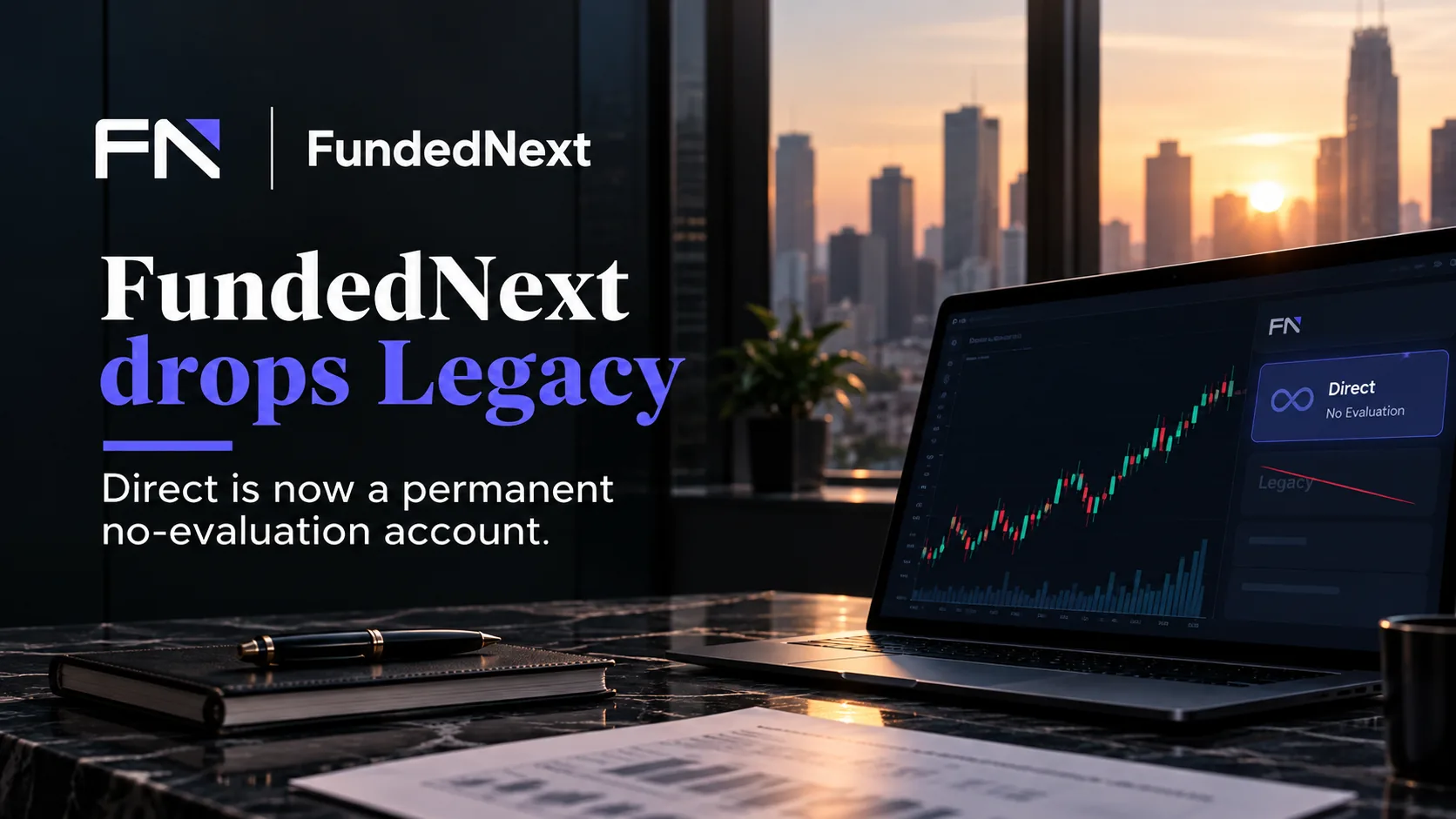 Illustration representing a prop firm retiring one account type and making another permanent.