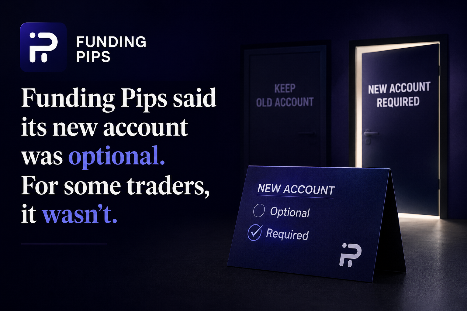 Illustration representing a trading firm's account policy dispute.