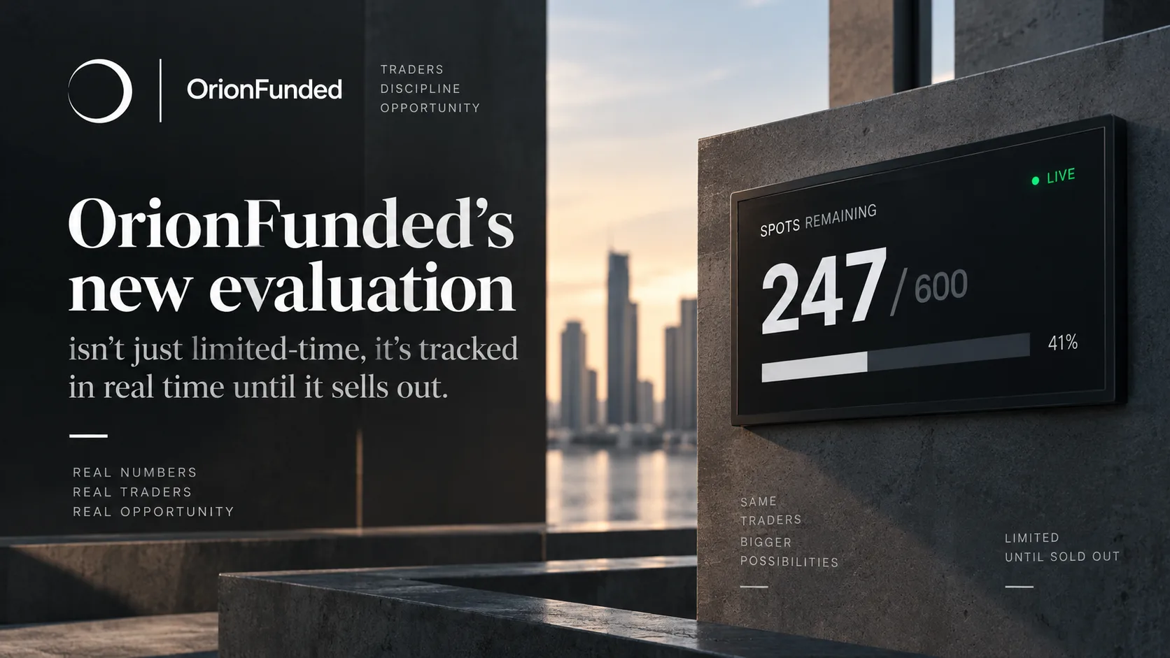 Illustration representing a limited-edition prop trading evaluation drop.