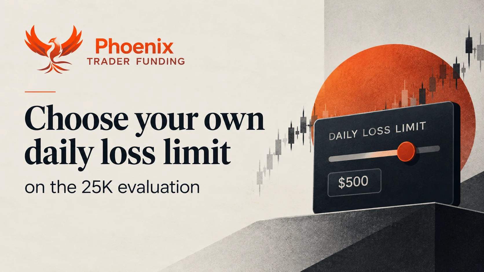 Illustration representing a prop firm's customizable daily loss limit feature.