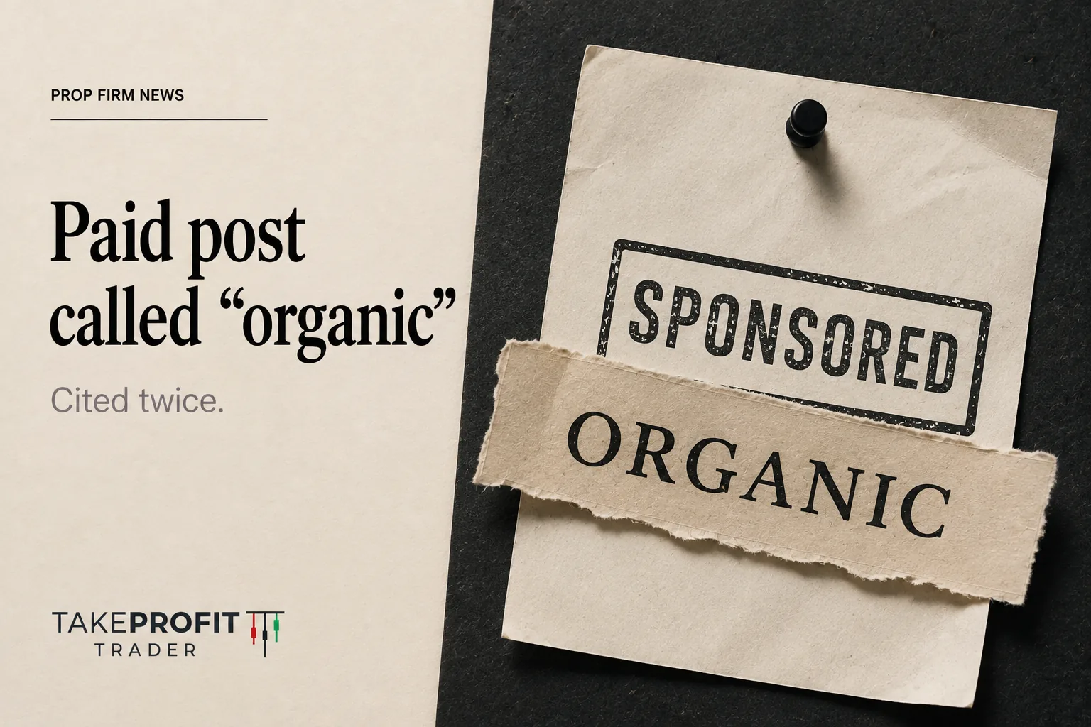 Illustration representing a repeated pattern of paid content cited as organic social attention.