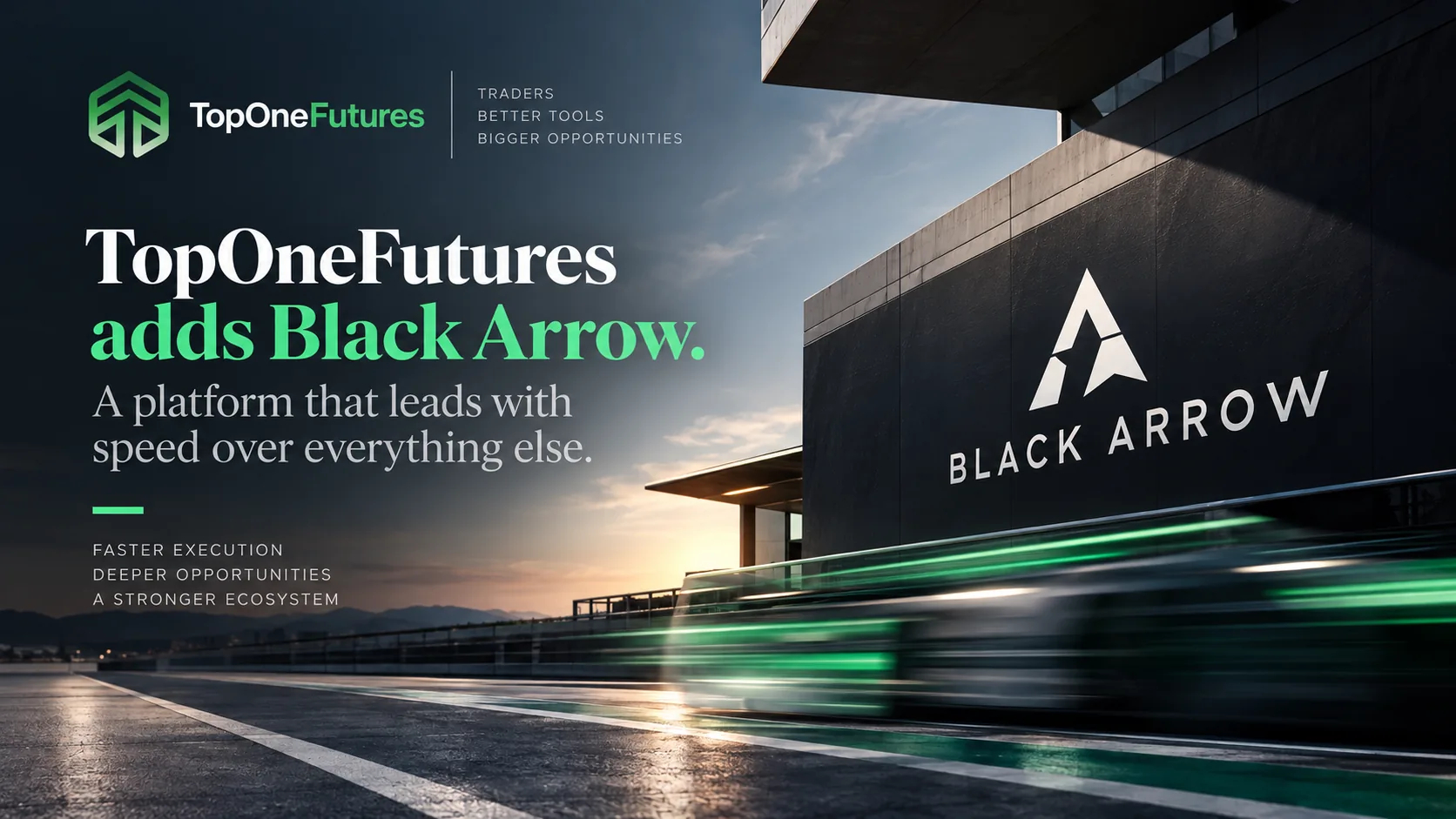 Illustration representing a fast, hotkey-driven futures trading platform interface.