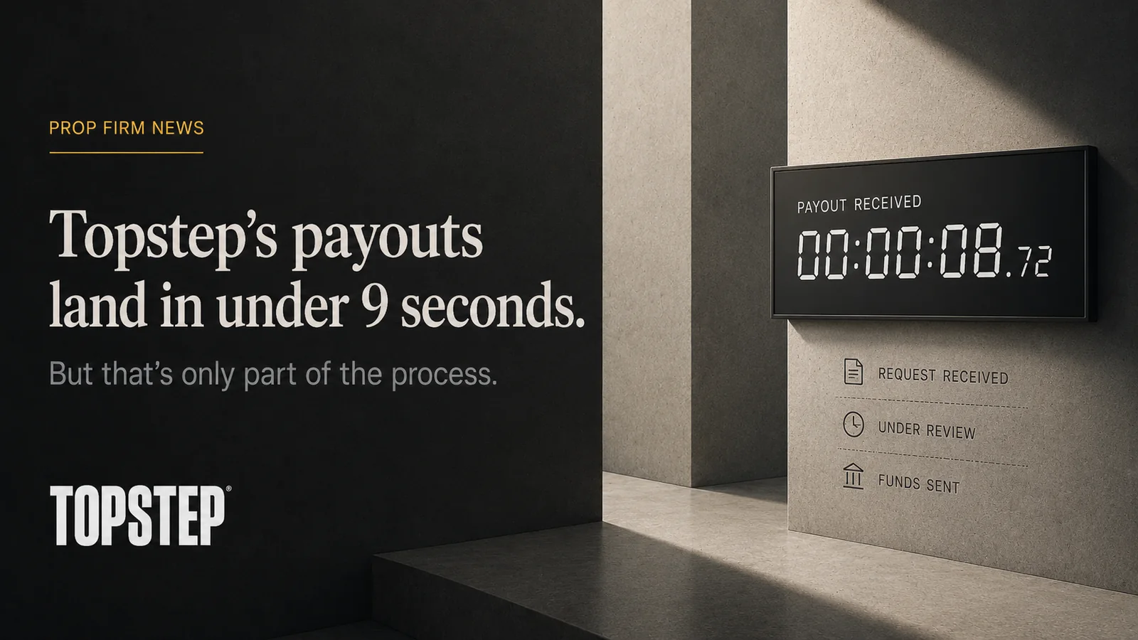 Illustration representing verification of a prop firm's instant payout speed claim.