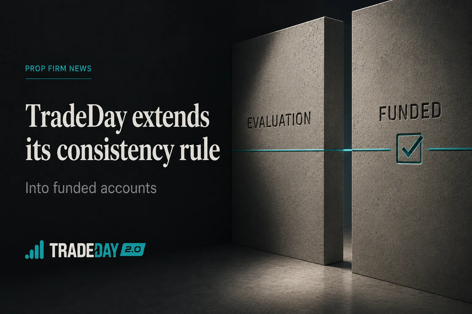 Illustration representing a prop firm tightening its funded account terms.