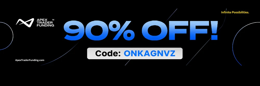 Apex Trader Funding 90% off, code ONKAGNVZ